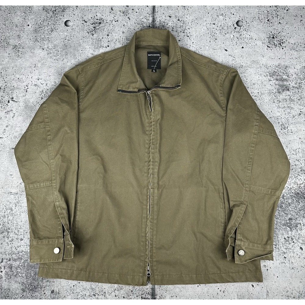 Smith Center 100% Organic Cotton YKK Zip Jacket Sz L Made‎ USA